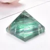 Naturel Fluorite Pyramide Quartz Guérison Pierre Reiki Cristal Tour Point Décor À La Maison Artisanat De Pierre Précieuse Méditation Ornements246e