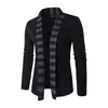 Maglioni da uomo Maglione Cotone Lungo Stampato De Abbigliamento casual Cappotto autunnale Scollo a V Comodo cardigan manica nera maschile Homme Pull invernale