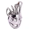 Short Chastity Cage with Scrotum Testicle Pouch Stainless Steel Arc Cockring Metal Chastity Devices for Men Bondage Gear Sex Toy