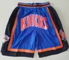 Vintage Just Blue Don Basketball Shorts Just Don Short avec poches Retro 1994 Blanc Mens Zipper Short Cousu Team Basketball Shorts S-XXL