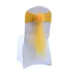 Створки эль -банкет свадебное кресло с эластичным украшением кресло с обратно цветочной галстук Стеклянная пряжа