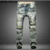 Big Size 42 2020 Europese Stijl Mannen Jeans Gaten Frazzled Jeans Mens Casual Leisure Denim Lange Broek Lichtblauw QQ0293295L