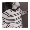 SWEATER WOMENS SWEATER Autumn Winter Fashionstripeletter Love Printing Women Sweter Longd Rękaw prosty wszechstronny luźny, swobodny top