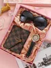 Armbandsur Fashion Quartz 2023 Montre Lady Gift Box Set Birthday Glasses Wallet Watch Combination