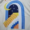 Chemises décontractées pour hommes Hip Hop Miracle Gate Orange Moon Print Rayures colorées Casablanca Manches longues Chemise de plage hawaïenne de haute qualité 230718