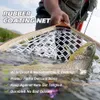 Acessórios de pesca Goture Rede de pesca com mosca Cabo de madeira Rede de lançamento portátil Rede de aterragem Rede de arremesso para truta Bass Pike Fishing Tools 230718