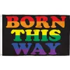 90x150cm Arco-íris LGBT Born this way Bandeira Gay Pride direto da fábrica inteiro costurado duplo 3x5fts192A