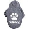 Dog Apparel Brand Clothes Winter Warm Fashion Hoodie Pet Shirt For Small Medium Dogs Pets Chihuahua Pug Coat Clothing