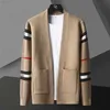 Men's Sweaters Bee Embroidery Sweater Cardigan Men Korean Fashion Wool Jacket Handsome Mens Cardigans 2021 Autumn Winter Hip Hop Men's Sweaters L230719