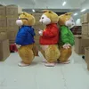 2018 Alvin en de Chipmunks Mascotte Kostuum Chipmunks Cospaly Stripfiguur volwassen Halloween party kostuum Carnaval Costume256K