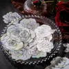 Gift Wrap 20Pcs/Lot Bling Flower PET Sticker Romantic Rose Decorative Daisy Making Tape Cute Stickers Scrapbooking Material