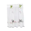 Curtain Rod Pocket Voile Drapes Decorative Light Filtering Tier For Cafe Kids Room