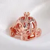 Roségoldener „Aschenputtels Kutsche“-Anhänger aus S925-Sterlingsilber, passend für das Original-Markenarmband 789269C01 H6249T