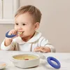 Dinnerware Sets Baby Child Cutlery Spoon Fork Set SUS 316 Stainless Steel Eating Training Short Handle PPSU Soft Tableware
