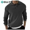 Pulls pour hommes Pure Color Col rabattu Pull Pull Hommes Tricoté Polo Shirt Brand New Automne Hiver Nouveautés Doux Tricots Maillots L230719