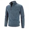 Pulls pour hommes 2023 Printemps Nouveau Demi Fermeture Éclair Col Roulé Pull Chaud Hommes Hiver Polaire Épais Chandail Mâle Slim Fit Tricoté Laine Chandails Manteaux L230719