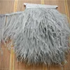 Jasne szare struś pióro Przycinanie frędzlami strusia pióra Fringe Fringe Fringe Fringe Fringe Fringe Fringe Pióro 5-6 cali szerokości dla Sew Craft Custom333s