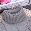 Pullover Winter Warm Children's Boys Sweater Turtleneck Stick Bottoming Shirt For Girls Tops Clothes HKD230719
