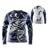 Outdoor T-Shirts Outdoor Vissen Kleding Zonnebrandcrème Zomer Lange Mouw Vis Print Casual Shirts 230718