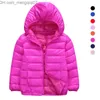 Down Coat Girls' baby down jacket 2021 cold light warm thickened winter and autumn cotton jacket zipper children's clothing Z230720