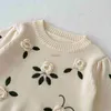 Пуловер новый осенний зимний мальчик Дети Дети в ручной вышивке ручной вышивки.