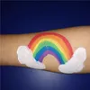 Body Paint Sell 50g Rainbow Face Paint Split Cake Neon UV Body Painting Water Activated Eyeliner Palete Halloween Party Fancy Dress 230718