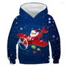 Mannen Hoodies 2023 Winter Kerst Trui Fleece Kerstman Sweatshirts Baby Jongens Meisjes Casual Jassen Tops 3D Gedrukt Kleding jas