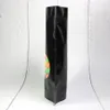 Различные размеры 100 % глянцевая черная алюминиевая фольга Mylar упаковочные пакеты с овальным окном стоять