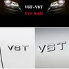 Car Styling 3D Métal V6T V8T Logo Métal Emblème Badge Stickers Autocollants pour Audi S3 S4 S5 S6 S7 S8 A2 A1 A5 A6 A3 A4 A7 Q3 Q5 Q7 TT235M