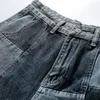 Men's Jeans Knee Length Men Summer Vintage Harajuku Basic Baggy Beach Style Males Denim Clothing Wide-leg Trousers BF