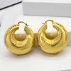 Stud Big Earrings Women Hoop Earrings Dubai African Gold Plated Jewelry Geometric Big Round Circle Clip Earings For Party Wedding 230718