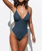 Women's Swimwear 2023 Bathing Suit Beachwear V-Wire Cross Back One-piece Swimsuit For Women Black Sexy Backless Monokini