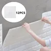 Papiers peints 12x 3D Brick Wall Panels Tiles Decor