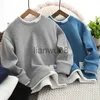 T-Shirts Boy's Hoody Spring Children's Giyim 2022 İlkbahar ve Sonbahar Çocuk Sahte Twopiece Longsleeved Alt Sesli Top X0719