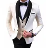 Мужские костюмы Blazers Последние дизайны брюки Pink Fashion Men Slim Fit Groom Tuxedo 3 Piece Piece Posted Wedding Prom Blazer S232J