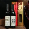 Confezione regalo 10 pezzi Scatola per vino rosso Apertura per finestra Stampaggio Custodia per il trasporto di champagne Singolo Doppia bottiglia Sacchetti di cartone per bevande premium