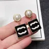 Designer simple Earrings ccity Luxury Stud Women Jewelry Gold drop Earring Woman ohrringe With box 343