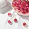 Stud Fashion Womens Acrylic Earrings Geometric Cherry Long Pendant 230719