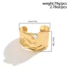 Metal Imitation Pearl Wide Cuff Bangles Vintage Gold Color Irregular Bracelets Bangles For Women Gift New Jewelry