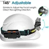 Headlamps 270 Super Wide Range Lighting D Headlamp COB+XPG Super Bright Rechargeab Headlights Suitab for Running Fishing Etc. HKD230719