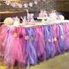 Fleurs décoratives 3Rolls 6 25Y Décoration de fête de mariage Rouleau Cristal Tulle Prune Organza Sheer Gaze Table Runner Favors 22x15cm