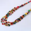 Pendant Necklaces 2023 Fashion Long Coconut Shell Necklace For Women Bohemian Knit Handmade Multicolor Wood Beads Ethnic Wholesale