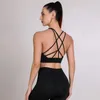 Yoga-Outfit CXUEY Cross Beauty Back Sport-BH Nude Female Top Große Größe Gym Workout Tops für Frauen Unterwäsche Push-Up Fitness