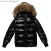 Piumino Cappotto invernale per bambini Cappotto invernale per bambina in vera pelliccia impermeabile lucido Cappotto per bambini 1-14 anni Z230719