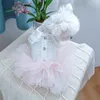 Köpek giyim evcil hayvan prenses gelinlik tatlı kedi yavru etek bahar yaz chihuahua yorkshire gazlı kıyafet kıyafetleri