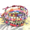 Bohême broderie tissé bracelets de cheville pour femmes hommes ensemble de cheville corde réglable tressé bracelets de cheville mode bijoux faits à la main 27 couleurs choisir
