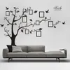 Adesivos de parede grandes 200*250cm/79*99in Preto 3D DIY Po Tree Decalques de parede PVC/Adesivo Família Adesivos de parede Mural Art Home Decor 230718