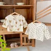 Jackets 2023 Summer Baby Long Sleeve Cardigan Thin Cotton Infant Boy Cute Bear Coat Girl Floral Sun Protection Jacket Clothes