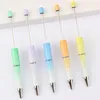 50pcs The Latest Color Beaded Ballpoint Pen Writing Children Kid Teacher Stationery Gift School Office