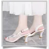 Chaussures habillées 3023VKJF femmes mignon doux cristal blanc haute qualité bout rond talon carré pompes dame Sexy perle déco confort